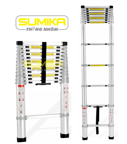 Thang nhôm rút đơn đai nhựa Sumika SK 380 3.8m