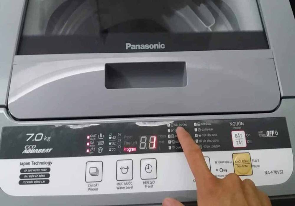 Cách vệ sinh máy giặt Panasonic ở chế độ có sẵn
