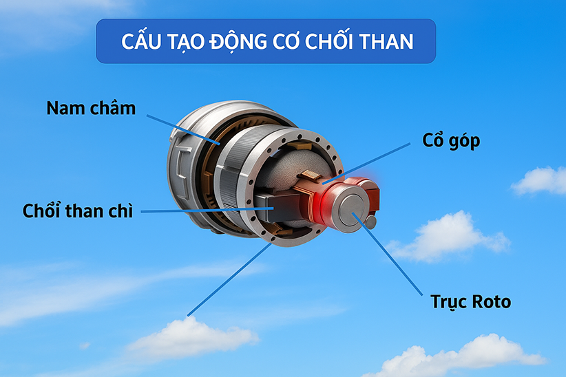 mô to chổi than
